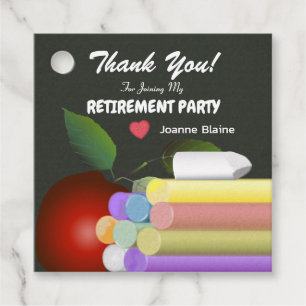 Teacher Retirement Party Thank You Favour Tags