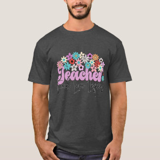 Teacher Retro Flower 5 T-Shirt