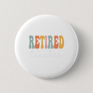 Teacher Retro Groovy Women Happy First Day Of Scho 6 Cm Round Badge