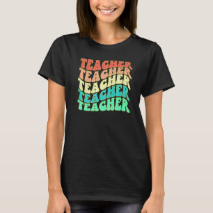 Teacher Retro Vintage Hippie Back To School T-Shirt