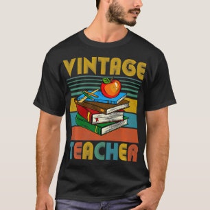 Teacher Retro Vintage Love Book T-Shirt
