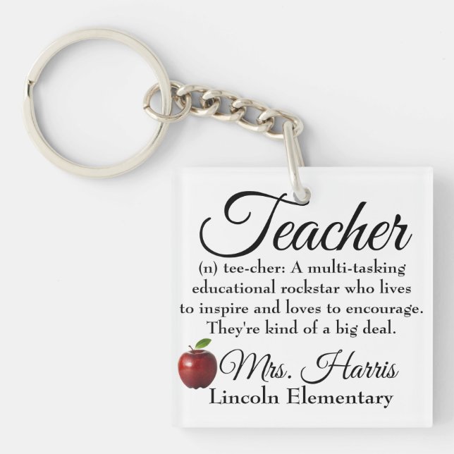 Teacher Rockstar keychain (Front)