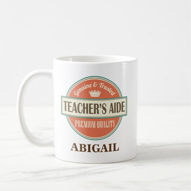 Teacher’s Aide Personalised Office Mug Gift (Left)