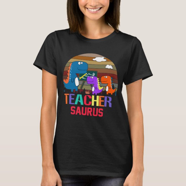 Teacher Saurus Vintage T shirt (Front)