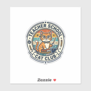 Teacher School Cat Cute Kitty Design - Teacher Sch
