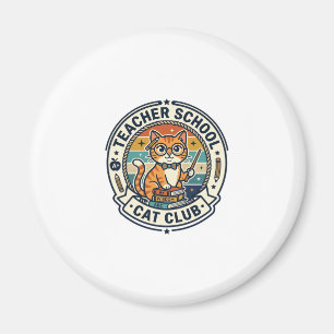 Teacher School Cat Cute Kitty Design - Teacher Sch Magnet