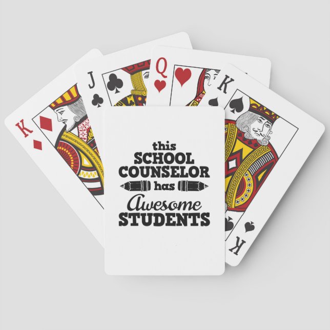 Teacher School Counsellor Playing Cards (Back)