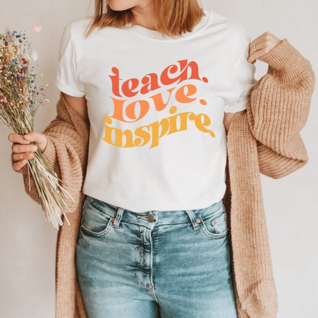 Teacher school retro colourful fun T-Shirt (Creator Uploaded)