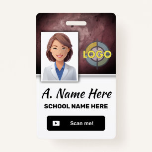 Teacher & School Staff Photo ID Hospital Logo ID Badge