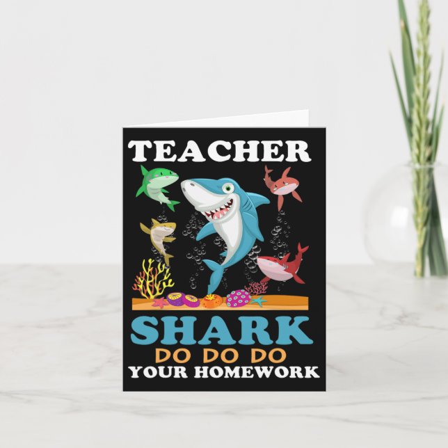 Teacher Shark Do Your Homework  Card (Front)
