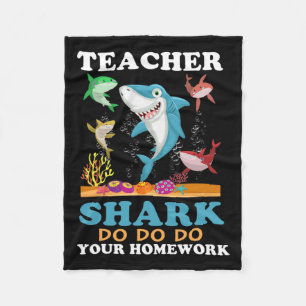Teacher Shark Do Your Homework  Fleece Blanket
