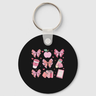 Teacher Shirt Coquette Bow Student Teacher Back To Key Ring