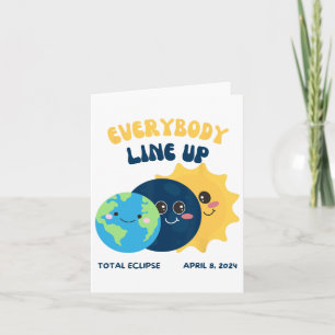 Teacher Solar Eclipse April 8 2024 Cute Earth Sun Card
