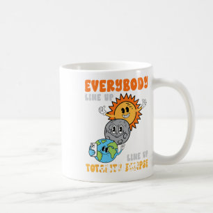 Teacher Solar Eclipse April 8 2024 Funny Cute Eart Coffee Mug