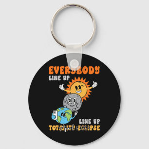 Teacher Solar Eclipse April 8 2024 Funny Cute Eart Key Ring