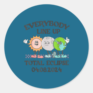 Teacher Solar Eclipse April 8 Classic Round Sticker