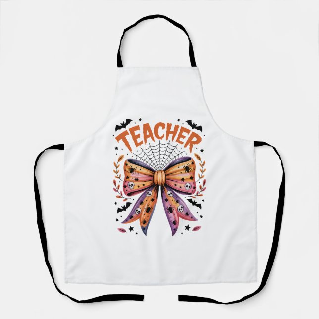 Teacher Spooky Halloween Apron (Front)