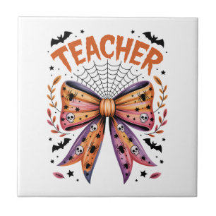Teacher Spooky Halloween Ceramic Tile
