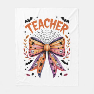 Teacher Spooky Halloween Fleece Blanket