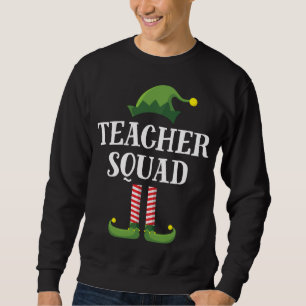 Teacher Squad Elf Matching Christmas School Party Sweatshirt