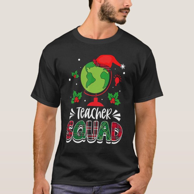 Teacher Squad Group Matching Christmas Pajama Part T-Shirt (Front)