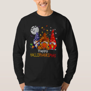 Teacher Squad Retro Happy Hallothanksmas Gnomes 2 T-Shirt