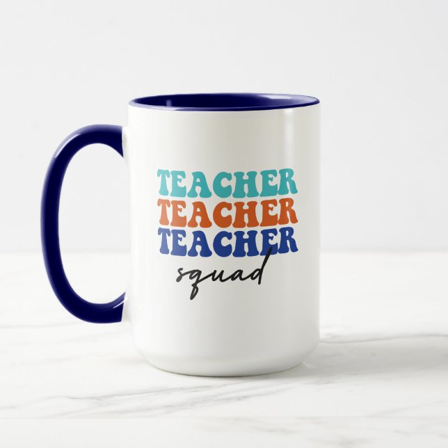 Teacher Squad Wordart Mug (Left)