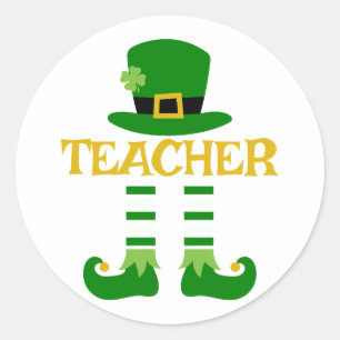Teacher – St. Patrick’s Day Classic Round Sticker