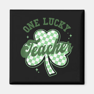 Teacher st patricks day cute one lucky teacher magnet
