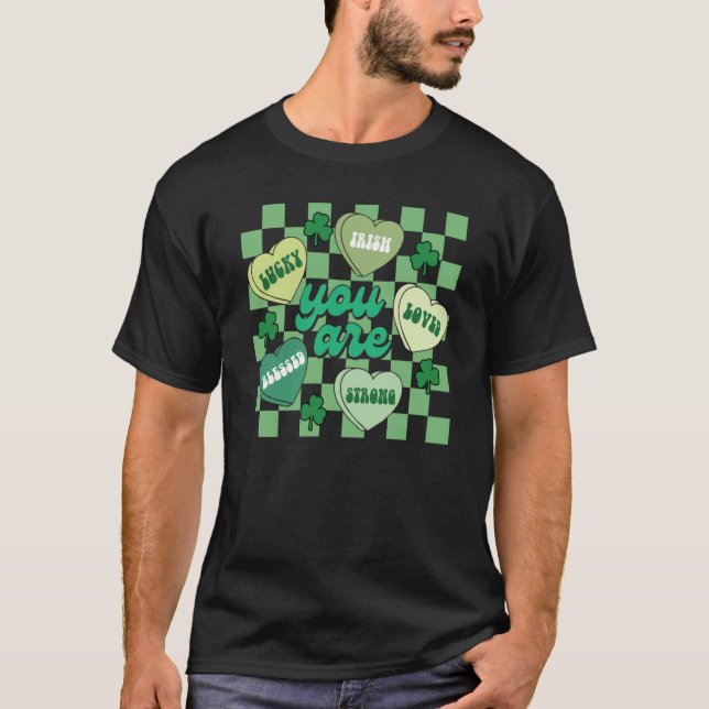 Teacher St Patrick's Day Heart School For Teacher T-Shirt (Front)