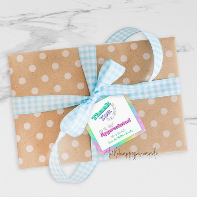Teacher/Staff Appreciation Thank You Gift Tag (Creator Uploaded)