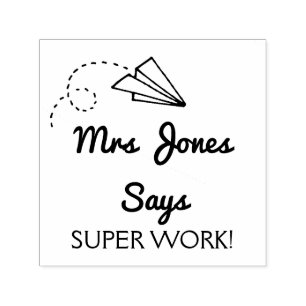 Teacher stamp sticker alternative paper plane
