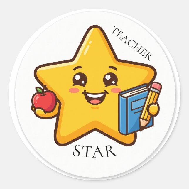 Teacher Star Sticker (Front)