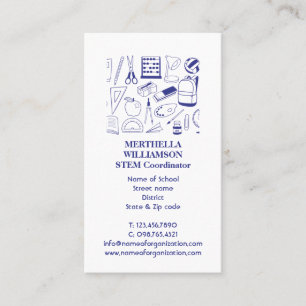 TEACHER STEM Equipment Photo Business Card