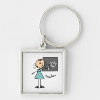 Teacher Stick Figure Key Ring