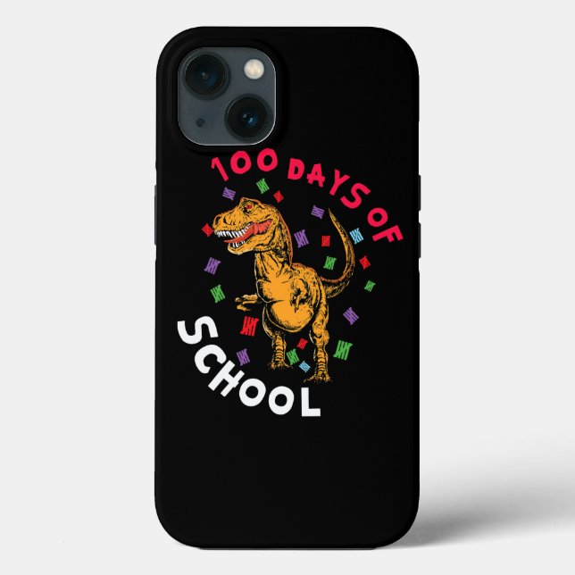 Teacher Student 100th Day Dinosaur 100 Days Of Sch Case-Mate iPhone Case (Back)