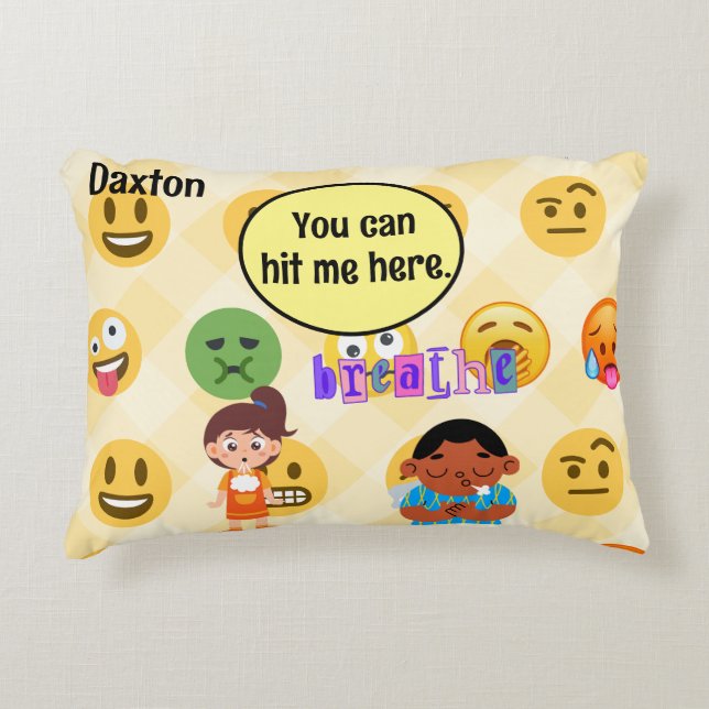 Teacher Student Calm Down Corner trace breathe hit Decorative Cushion (Front)