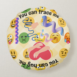 Teacher Student Calm Down Corner trace breathe hit Round Cushion