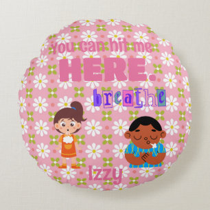 Teacher Student Calm Down Corner trace breathe hit Round Cushion