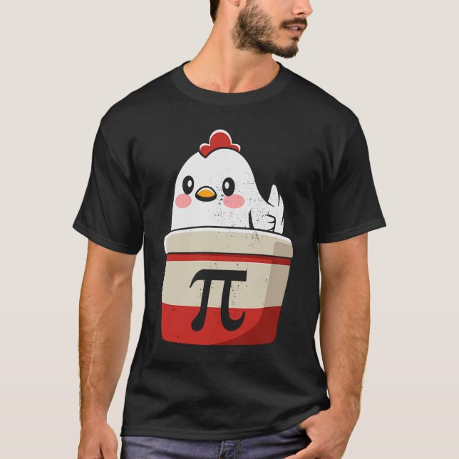 Teacher Student Chicken Pot Pi Symbol Math T-Shirt (Front)