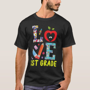 Teacher Student Love 1st Grade Welcome Back To Sch T-Shirt