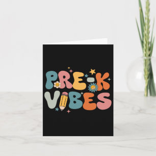 Teacher Student Pre-k Vibes Pre Kindergarten Team  Card
