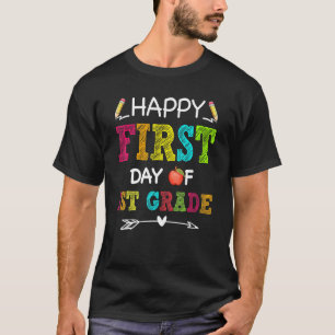 Teacher Students Happy First Day Of 1st Grade T-Shirt