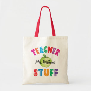 Teacher Stuff Green Apple Tote Bag