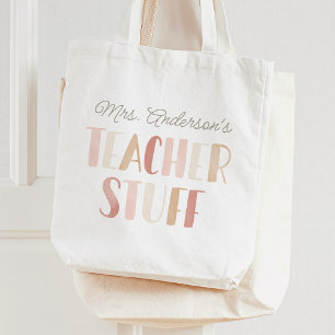 Teacher Stuff Personalised Gift Tote Bag