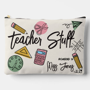 Teacher Stuff Personalised Pencil Case Accessory Pouch