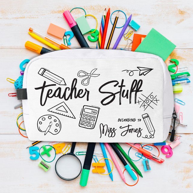 Teacher Stuff Personalised Pencil Case Dopp Kit (Creator Uploaded)