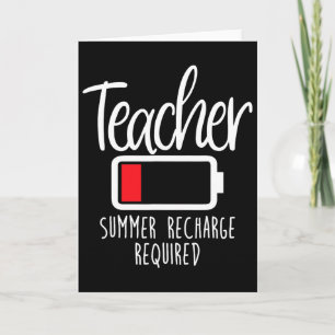 Teacher Summer Recharge Required Last Day School W Card