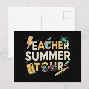 Teacher Summer Tour 2024 Last Day of School  Postcard