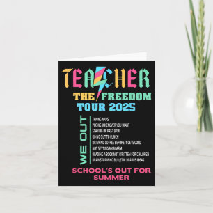 Teacher Summer Tour 2025 Schools Out For Summer  Card